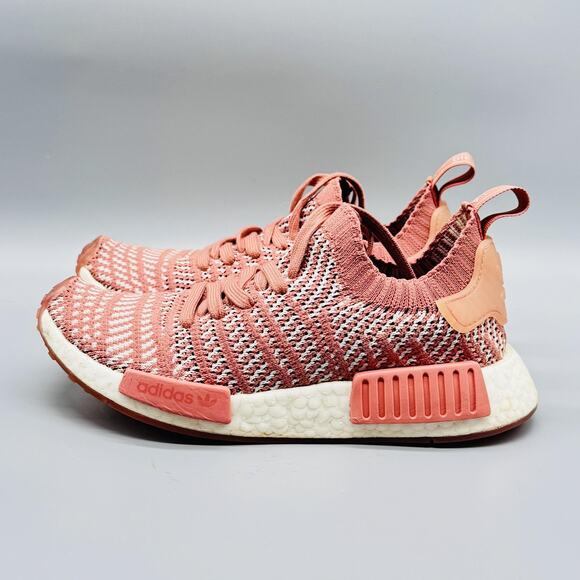 Adidas Shoes Womens 5.5 Pink White NMD R1 PK Primeknit Boost Running Sneakers - Picture 5 of 11